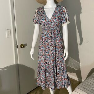 Zara midi dress with lace details.